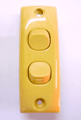 Clipsal Double Architrave Switch honey