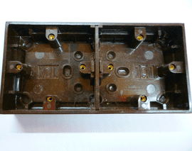 Clipsal double mount box/pattress brown