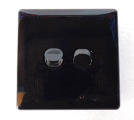 Clipsal electrical Double wall switch  Black