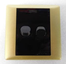 Clipsal electrical Double wall switch Golden sand