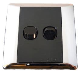 Clipsal electrical Double wall switch silver Mirror