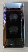 Clipsal electrics  12v double switch silver brown