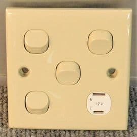 Clipsal motorhome  caravan switch & 12v electrical socket
