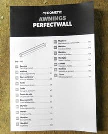 DOMETIC AWNINGS PERFECT WALL BOOKLET INSTRUCTIONS
