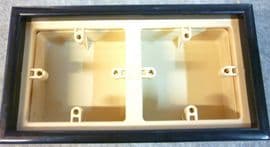 Double back box beige & black