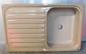 ENAMEL SINK AND DRAINER BOARD TWO TONE 650X400