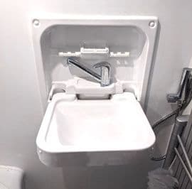 FLUSH FIT Swift/Autocruise Cleo Tip-Up Sink (Trimmed Back Built in)