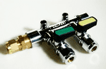 Gas Manifold 8mm equal  2 Way