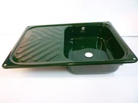 Green Enamel sink small