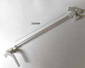 Grey Tube Stays 250mm Screw-on  CARAVAN WINDOW ARM L/H
