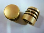 HANDLE KNOB DALESMAN CUPBOARD DRAWER GOLD BROWN CARAVAN PAIR