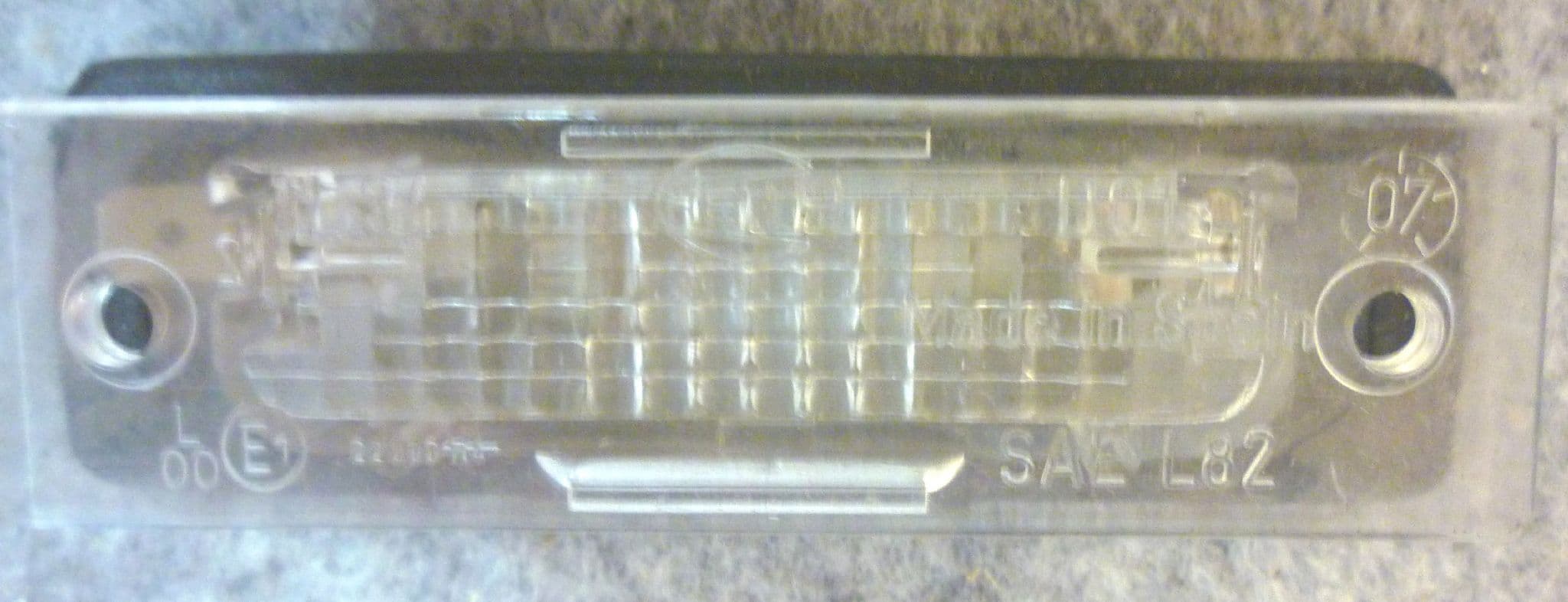 Hella number plate light