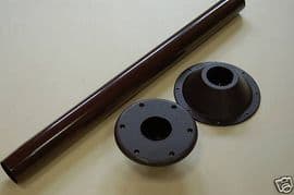 Island Table Leg Pole Only Brown
