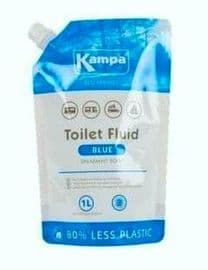 Kampa Blue Toilet Fluid 1L Eco Pouch Minty fresh