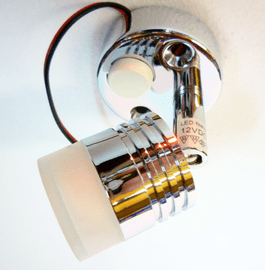 LUMO Metal  silver LED Light 1W Caravan motorhome