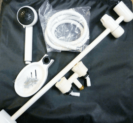 Motorhome camper caravan White bathroom shower kit