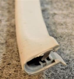 Motorhome Camper RV rubber edging/Finishing strip. Grey. metal infused