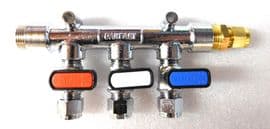 Motorhome camper selfbuild Gas Manifold 8mm 3 Way