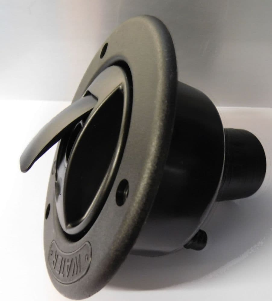 Motorhome camper Water Inlet/filler neck Round Black