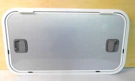 Motorhome caravan access locker door silver/white G2