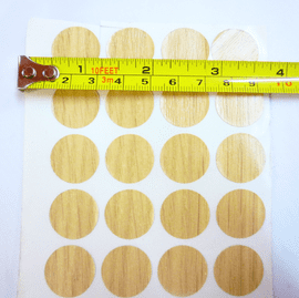Motorhome caravan boat, wallboard round oak stickers