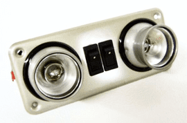 Motorhome caravan camper boat Double Eyeball Spotlight Champagne