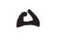 Motorhome caravan camper rail seal crs13  black