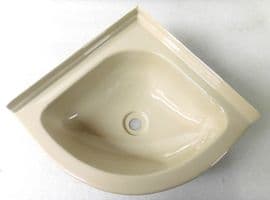 Motorhome caravan camper small corner sink IVORY