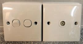 Motorhome caravan Clipsal switch & co-axial grey