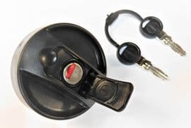 Motorhome caravan covered water filler cap with flap