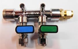 Motorhome caravan selfbuild 2 way gas tap