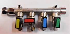 Motorhome Caravan selfbuild 4 way 10/8mm gas tap
