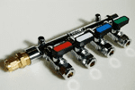 Motorhome caravan selfbuild Gas Manifold 8mm 4 Way