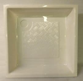 Motorhome caravan Shower Tray 575mm Square  CREAM