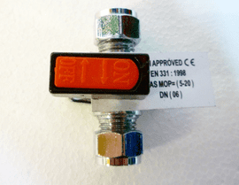 Motorhome caravan Single gas tap 8mm