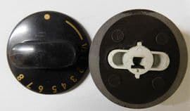 Motorhome caravan VANETTE cooker hob knob black / gold numbers