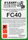 O'Learys FC40 Motorhome/ caravan boat glue
