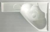 ORIGINAL  Autocruise shower room sink . White . Plastic   RIGHT HAND 