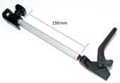 PAIR Black tube stays 150mm SLIDE ON Caravan motorhome window