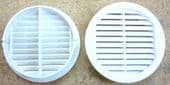 Pair of round white air vents