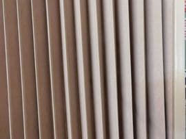 Pull across caravan concertina door