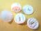 ROUND FURNITURE FIXING BLOCKS DIY SELF BUILD SCREW BLOCKS COVERS X 25 CREAM