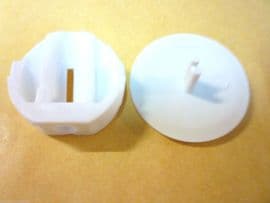 ROUND FURNITURE FIXING BLOCKS DIY SELF BUILD SCREW BLOCKS COVERS X 25 CREAM