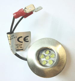 SCS LED INSET NON SWITCHED LED BRUSHED CHROME TINY 0.06W 12V