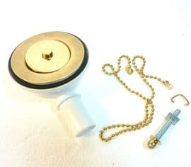 Sink waste plug hole gold