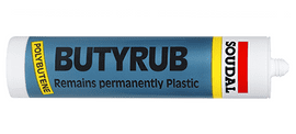Soudal Butyrub Polybutene Based Non-Setting Mastic - 310ml Cartridge