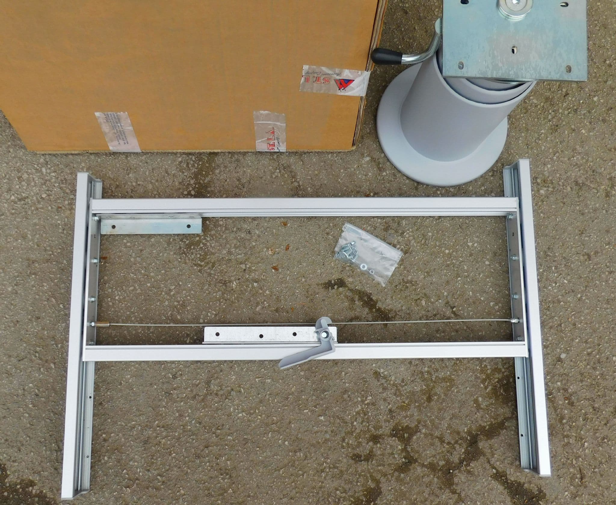 St LA hydraulic rise/fall telescopic table leg/base