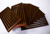 SURFACE AIR VENTS BROWN PACK OF 6 SIX 170MM GRILL