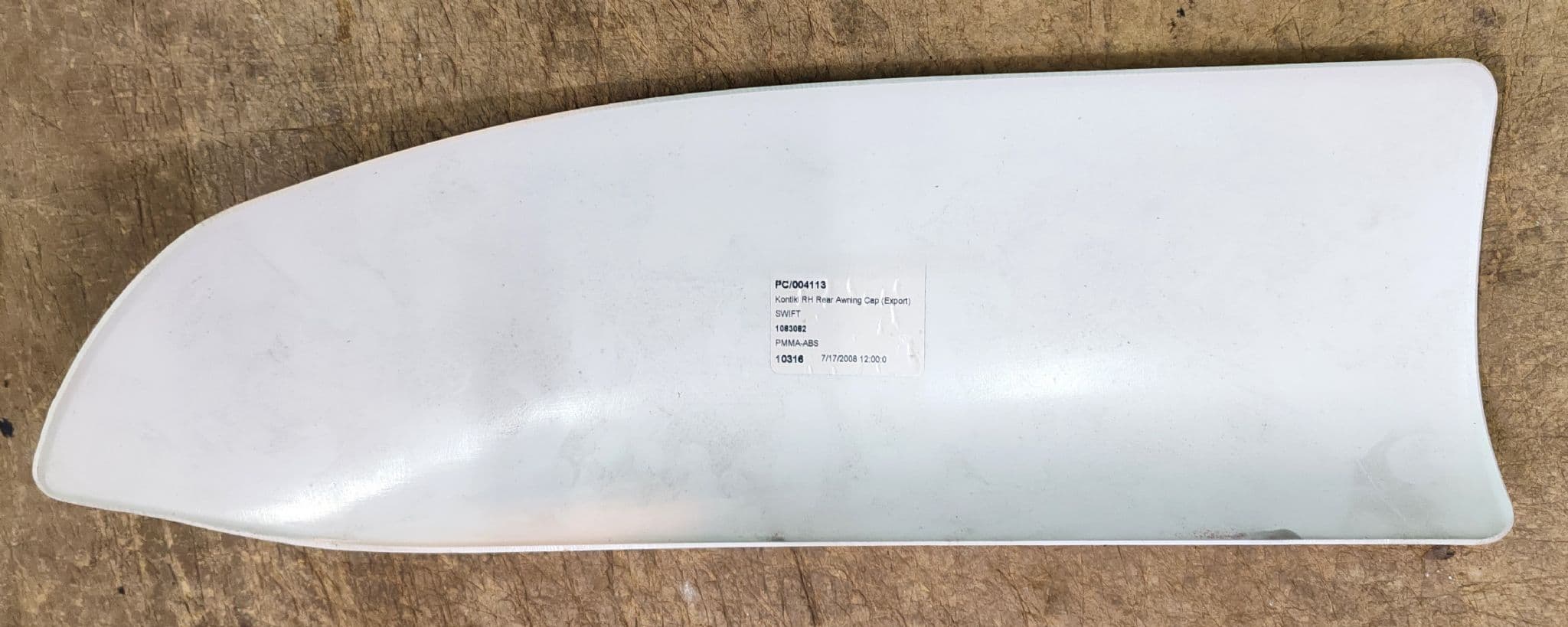 Swift Kontiki motorhome R/H Rear awning cap