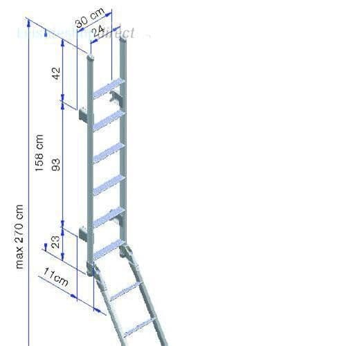 THULE Exterior Folding Back Ladder SLIGHTLY DENTED